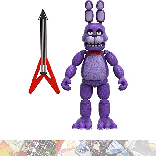 Bonnie: Action Figure Vinyl Figurine Bundle with 1 F N A F Theme Compatible Trading Card (08849)